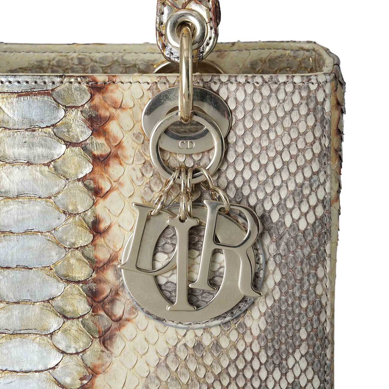 CHRISTIAN DIOR(USED)크리스찬디올 파이톤 레이디디올 미듐